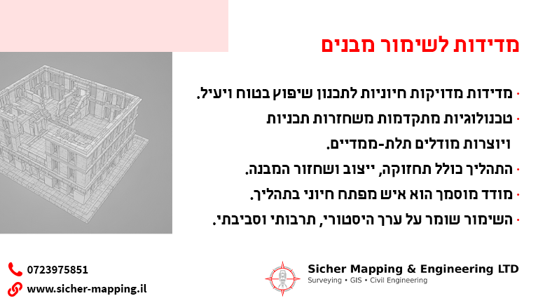 מדידות לצורך שימור מבנים
