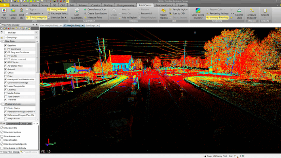 סריקת תלת מימד לתכנון כבישים
